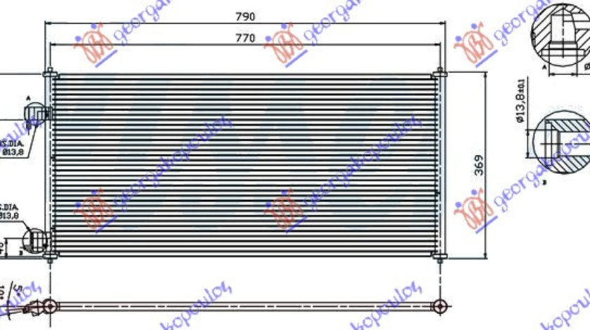 Radiator Ac/ 1 8i16v-1 8tdci (74 7x36) - Ford Transit Connect 2003 , 4488406