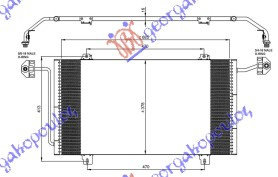Radiator Ac/ 1 9 -2 2-2 8 Dti 99-01 (68 2x37 8 - Opel Movano1998 1999 , 7701044407