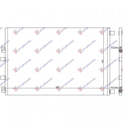 Radiator Ac/ 1 9 Dci Auto/2 0 Dci Manual/Auto Diesel (625x415x12) - Renault Scenic 2003 , 8200325004