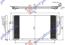 Radiator Ac/ 1 9 T D (610x350x16) - Mitsubishi Carisma 1996 , Mr146691