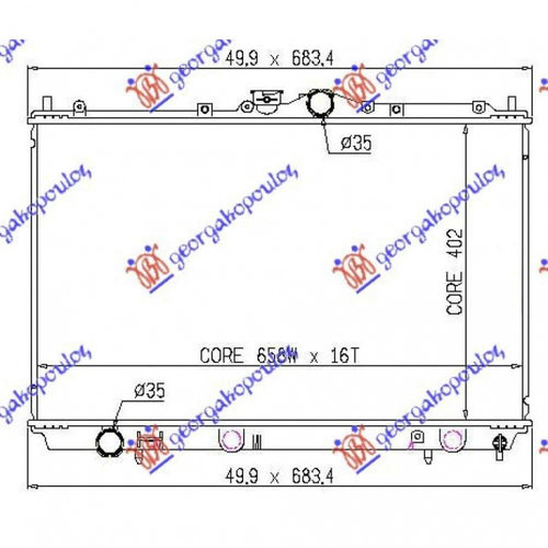 Radiator Ac/ 1 9 T D (610x350x16) - Mitsubishi Space Star 1998 , Mr146691