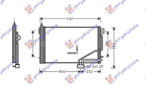 Radiator Ac/ 2 0-2 2-2 7-3 0-3 2 Cdi (64x37 - Mercedes C Class (W203) Sdn/S.W. 2000 , 2035001354
