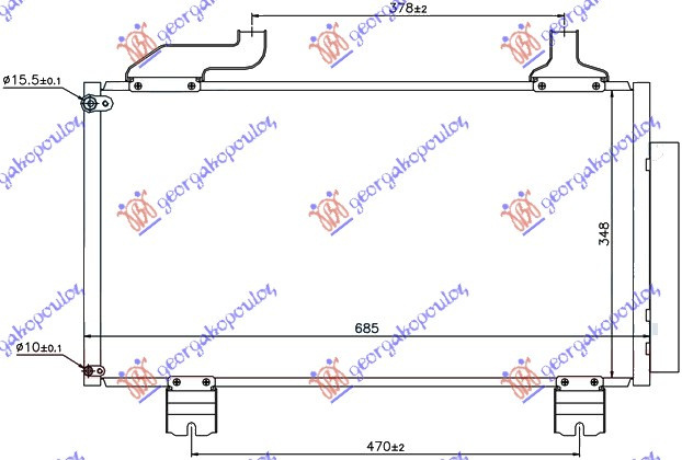 Radiator Ac/ 2 0-2 4 Petr (65 8x35x16) - Honda Accord 2008 , 80100-Tl2-A01