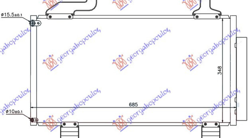 Radiator Ac/ 2 0-2 4 Petr (65 8x35x16) - Honda Accord 2008 , 80100-Tl2-A01