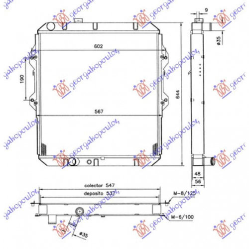 Radiator Ac/ 2 0-2 4cc Diesel (52x30) - Toyota Hilux- 2 Usi/4usi 2001 , 88460-35200