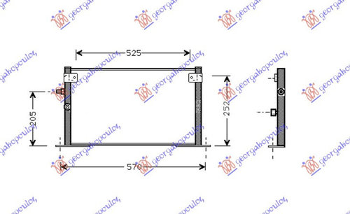 Radiator Ac/ 2 0-2 4cc Diesel (52x30) - Toyota Hilux- (Ln 145) 2 Usi 1998 , 88460-35200