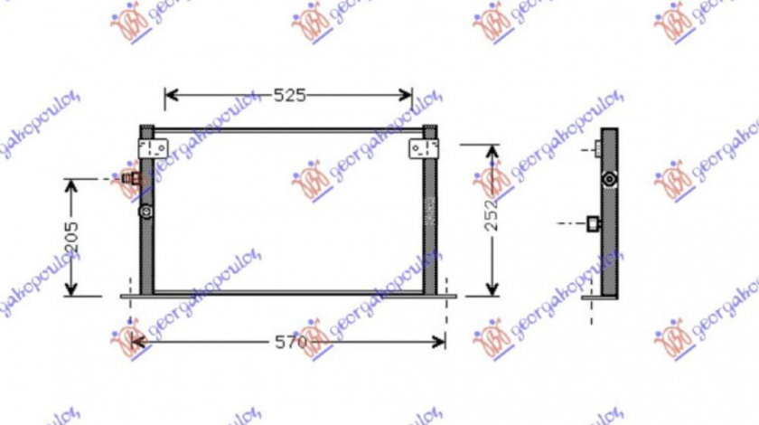 Radiator Ac/ 2 0-2 4cc Diesel (52x30) - Toyota Hilux- (Ln 150/170) 4usi 1998 , 88460-35200