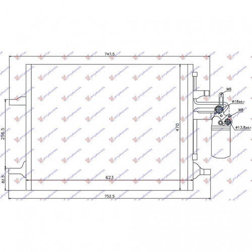 Radiator Ac/ 2 0/3 0 T / Hybrid / 2 0/2 5/3 0 (T4/T5/T6) Benzina 2 0/2 4 (D3/D4/D5) Diesel (580x470x...