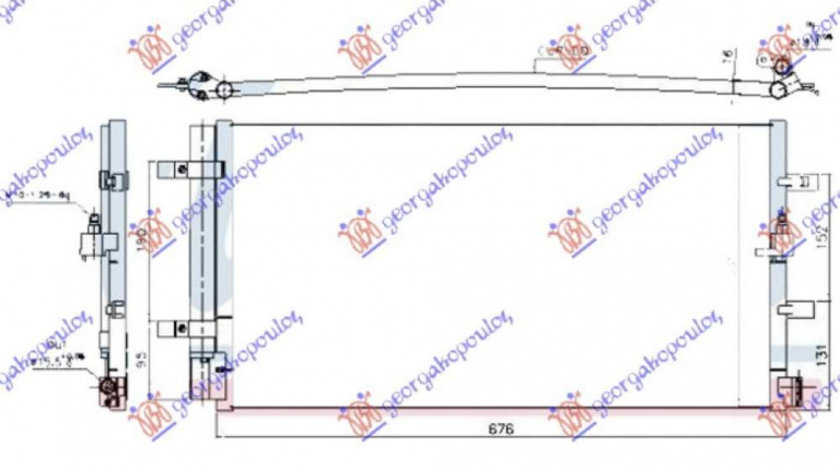 Radiator Ac/ 2 0-3 0 Tfsi-3 2 Fsi / 2 0-3 0 Tdi (676x335) - Audi Q5 2008 , 8t0260403c