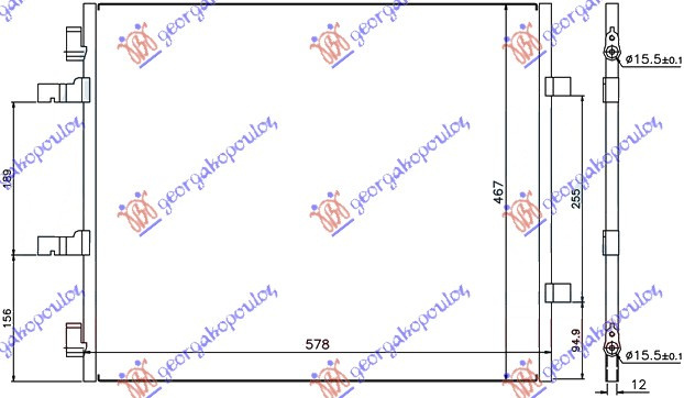 Radiator Ac/ 2 0 Cdti (55x46) Tube Stanga - Opel Vivaro 2006 , 4419021