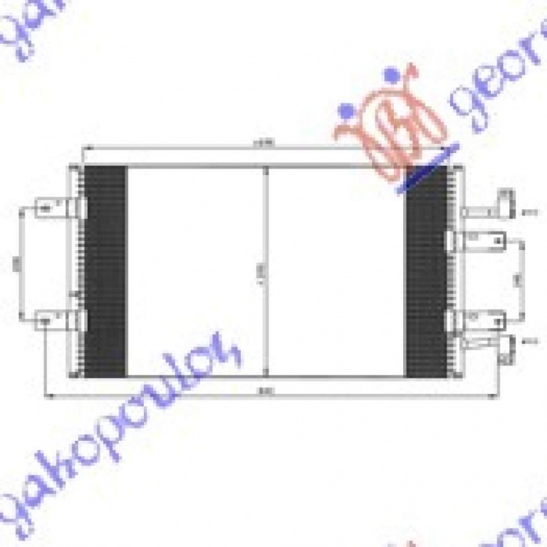Radiator Ac/ 2 0 Dci (55x46)Tube Stanga - Nissan Primastar 1996 , 4419021