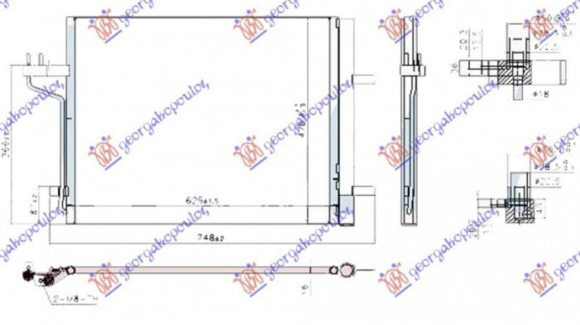 Radiator Ac/ 2 0 Hybrid (625x477x16) - Ford Focus C-Max 2014 , 1857264