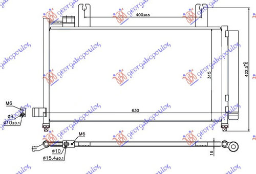Radiator Ac/ 2 0 Jtd (63x31 5x16) - Suzuki Sx4 2007 , 71750369