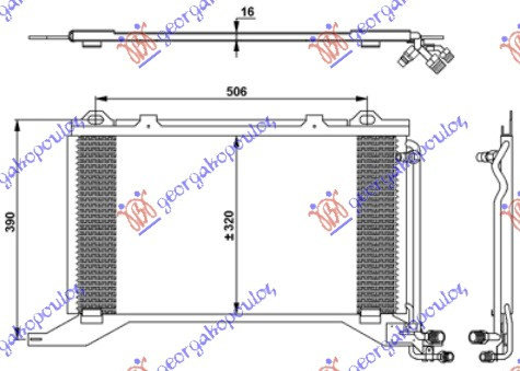 Radiator Ac/ 2 0compr-2 0-2 2cdi (57x32) - Mercedes E Class (W210)1996 1997 , 2108300370