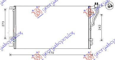 Radiator Ac/ 2 0i-2 4i 16v(71 5x38 2x1 2) - Hyundai Sonata 2011 , 97606-3r000