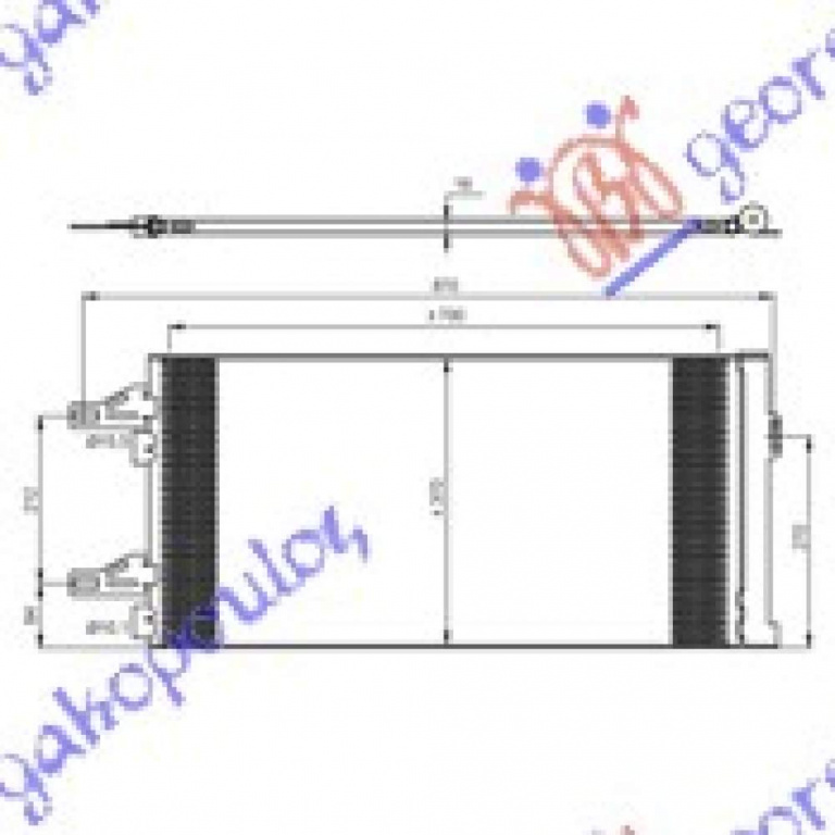 Radiator Ac/ 2 2-2 3-3 0 D Hdi (71x37x16) - Peugeot Boxer 2006 , 6455eq