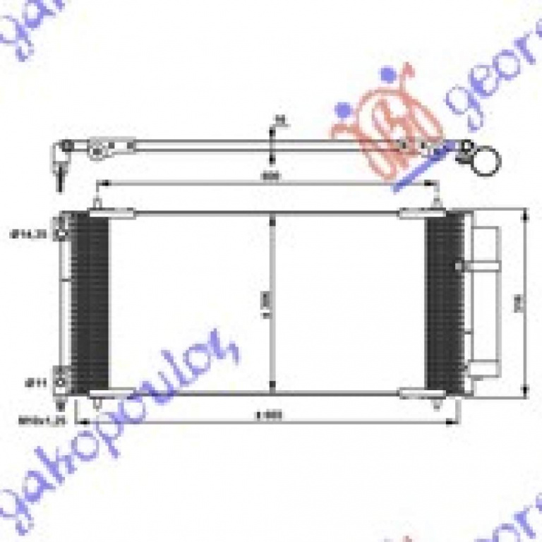 Radiator Ac/ 2 2-2 7 Hdi (67x30 7) - Citroen C5 2008 , 6455ea