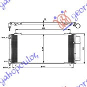 Radiator Ac/ 2 2-2 7 Hdi (67x30 7) - Peugeot 407 2004 , 6455ea