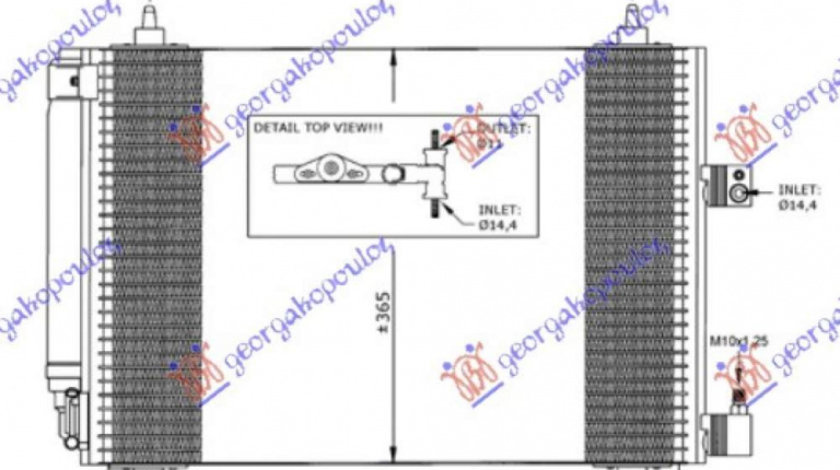 Radiator Ac/ 2 2-2 7 Hdi (67x30 7) - Peugeot 607 2000 , 6455ea