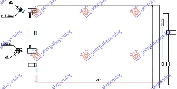 Radiator Ac/ 2 2 Tdci (71 7x46 7) - Ford Transit 2013 , 1778169