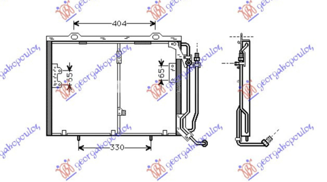 Radiator Ac/ 2 3-2 4i16/18v-2 5tdi 54 5x41 - Mercedes C Class (W202) 1993 , 2028300770