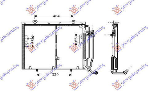 Radiator Ac/ 2 3-2 4i16/18v-2 5tdi 54 5x41 - Mercedes C Class (W202) 1993 , 2028300770