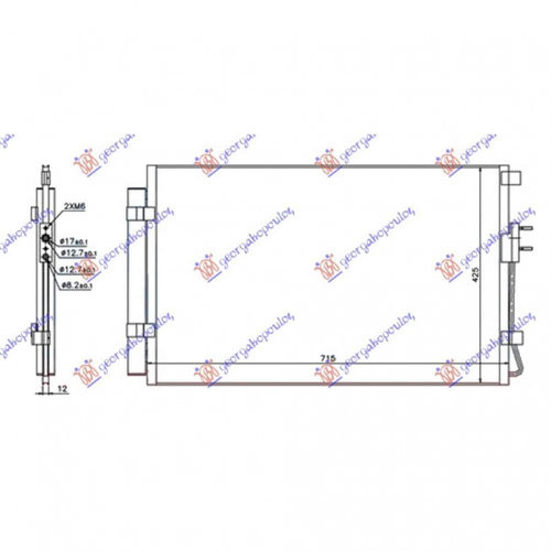 Radiator Ac/ 2 4 16v-Gdi - 3 3i Benzina (680x430x12) Type Ha - Hyundai Santa Fe 2016 , 976062w500