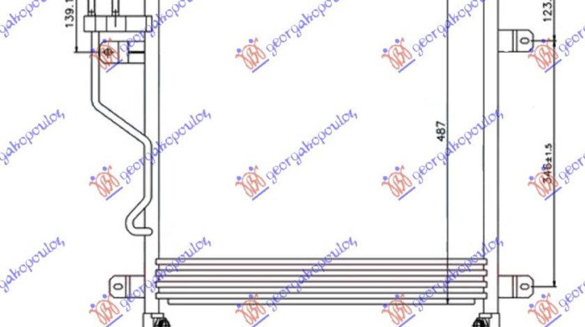 Radiator Ac/ 2 5-2 8 Crd Diesel Auto 05- (460x480x16) - Jeep Cherokee (Liberty) 2002 , 05183561aa