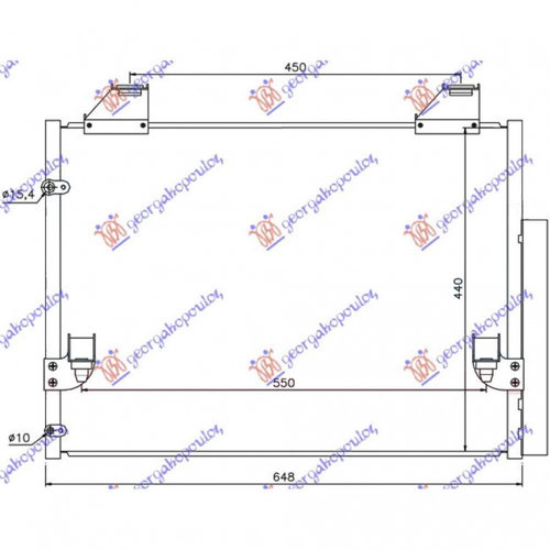Radiator Ac/ 2 5 -3 5 T D Diesel (600x440x16) - Toyota Hilux- 2 Usi/4usi 2009 , 88460-0k080