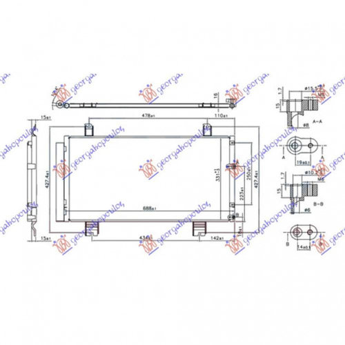 Radiator Ac/ 2 5 Hybrid (Nx300h) Benzina (640x285x22) - Lexus Nx 2017 , 8846078030