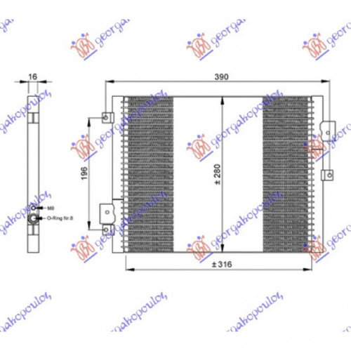 Radiator Ac/ 2 7-2 9-S 3 2-S 3 4-3 6-3 8-4 0 Benzina (36 5x27 6x1 6) - Porsche Cayman (987c) 2005 , ...