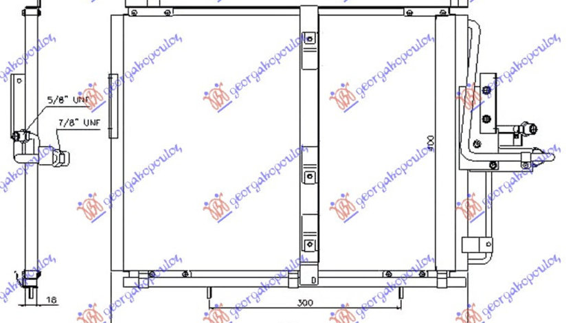 Radiator Ac/ 260-280 E/4matic - 300 E/24v/Amg Benzina (540x435x18) - Mercedes E Class (W124) 1985 , 1248301670