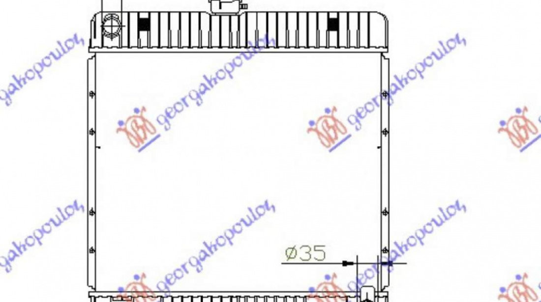 Radiator Ac/ 280-320 ?/4matic/Amg Benzina 250-300 Td Diesel (540x435x18) - Mercedes E Class (W124) 1993 , 1248301670