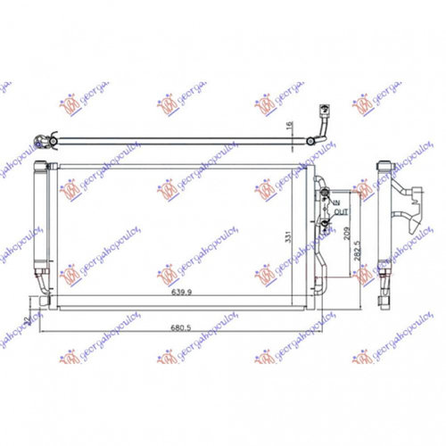 Radiator Ac/ 3 0 (335i Automatic)-(?3 Manual/Auto) Benzina (600x345x16) - Bmw Series 3 (F30/F31) Sdn...
