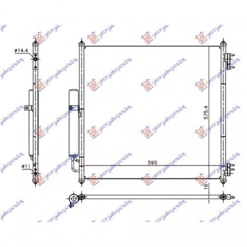 Radiator Ac/ 3 0 Benzina (595x575x16) - Land Rover Discovery 5 2016 , Lr035791