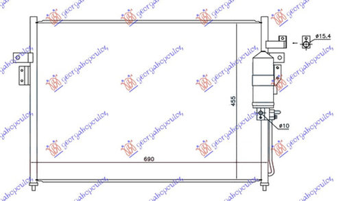 Radiator Ac/ 3 0 Dci Diesel (690x470x16) - Nissan P/U (D40) Navara 2 Usi-4usi 2005 , 921005x20a