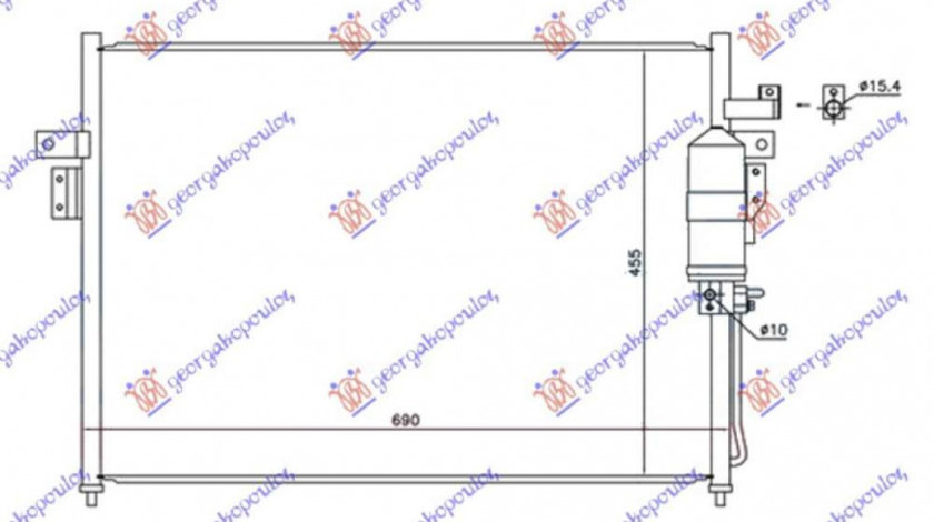 Radiator Ac/ 3 0 Dci Diesel (690x470x16) - Nissan Pathfinder (R51) 2006 , 921005x20a