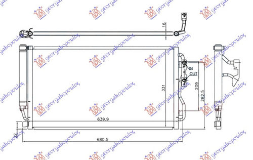 Radiator Ac/ 3 0 (M135i) Auto Benzina (600x345x16) - Bmw Series 1 (F21/20) 3/5d 2011 , 64506804721