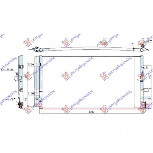 Radiator Ac/ 3 0 Tfsi-3 2 Fsi / 2 7-3 0 Tdi (676x335) - Audi A5 2007 , 8t0260403c