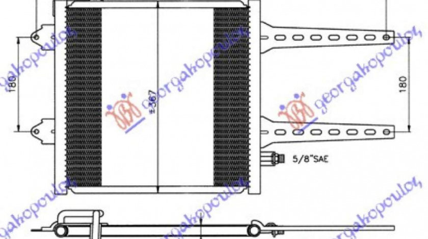 Radiator Ac/ (33 5x36 5x2 2) - Seat Arosa 1997 , 6n0820413b