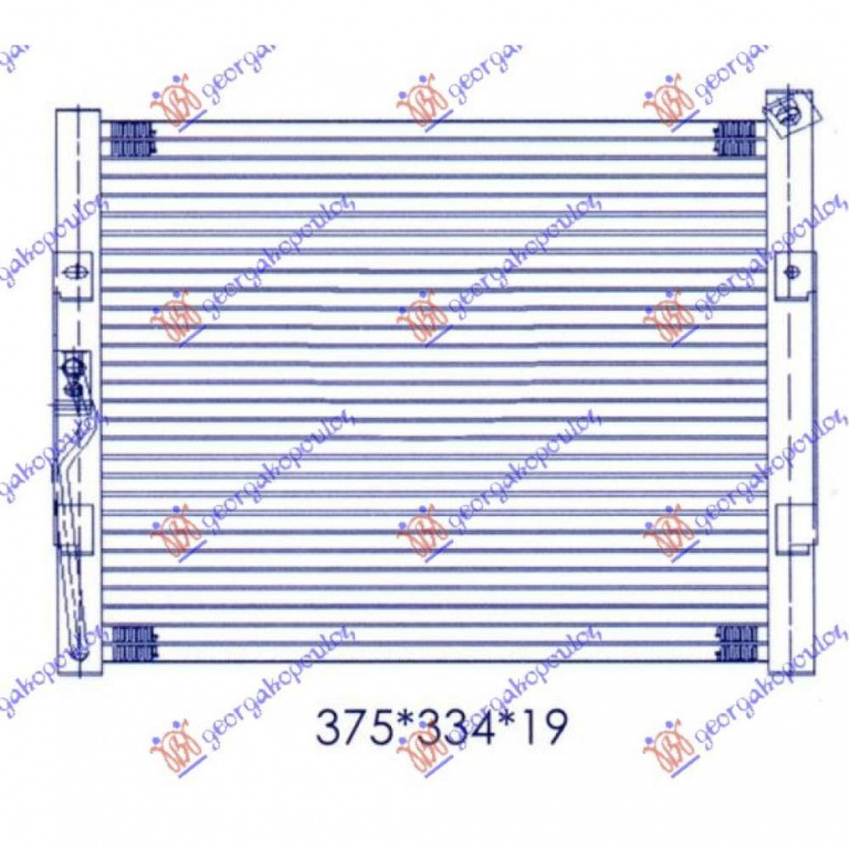 Radiator Ac/ (33x33x2 5) 93-95 - Honda Civic H/B 1992 , 80110sr1a23