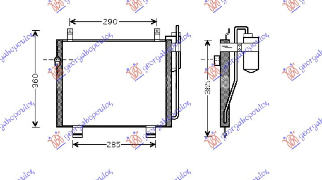 Radiator Ac/ (34x29 5x24) - Suzuki Wagon R 1997 , 95310-75f00