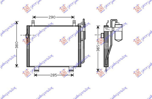 Radiator Ac/ (34x29 5x24) - Suzuki Wagon R 1997 , 95310-75f00