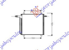 Radiator Ac/ (38x39) - Renault Twingo 1992 , 7700825961