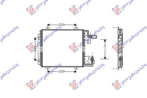 Radiator Ac/ (39x38) - Renault Clio 1996 , 7700272616