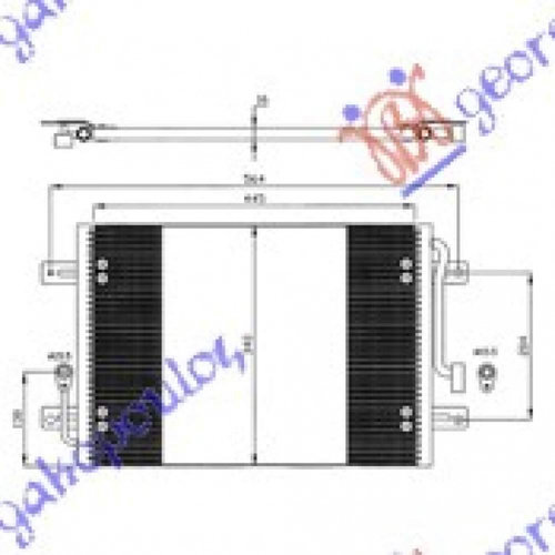Radiator Ac/ (44x35x16) 03- - Fiat Strada 1999 , 46826681