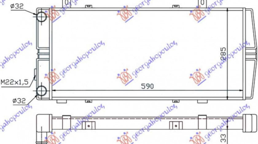 Radiator Ac/ (47 1x32 5x2 0) - Vw Caddy Pick-Up 1996 , 6u0820399a