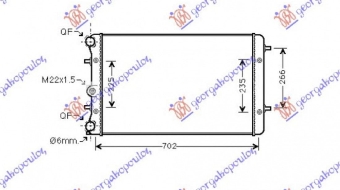 Radiator Ac/ (49 5x31) - Toyota Yaris Verso 1999 , 88460-54020