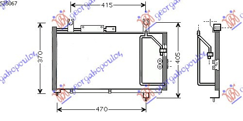 Radiator Ac/ (52 5x29x19) - Suzuki Swift H/B 1996 , 9531060em1