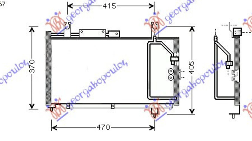 Radiator Ac/ (52 5x29x19) - Suzuki Swift H/B 1996 , 9531060em1